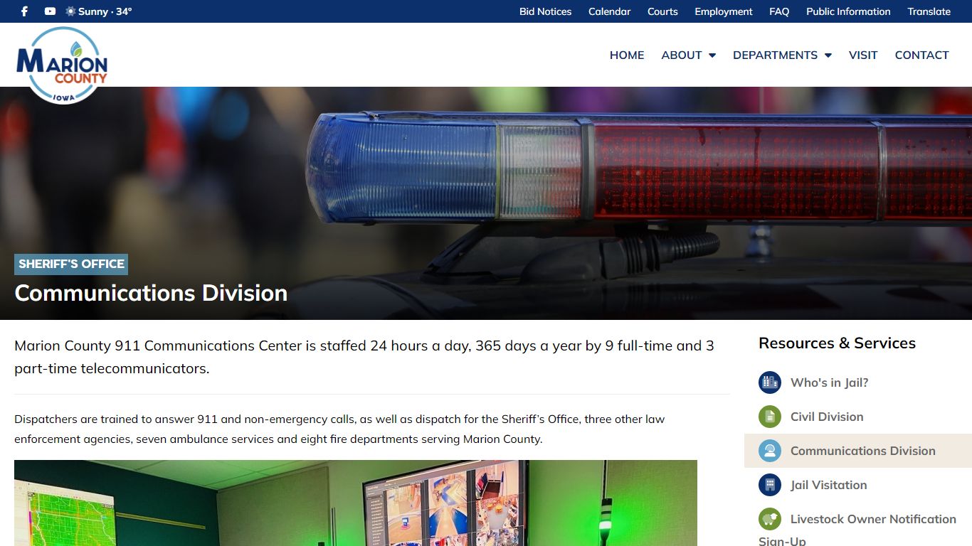 Communications Division Sheriff's Office - Marion County, IA